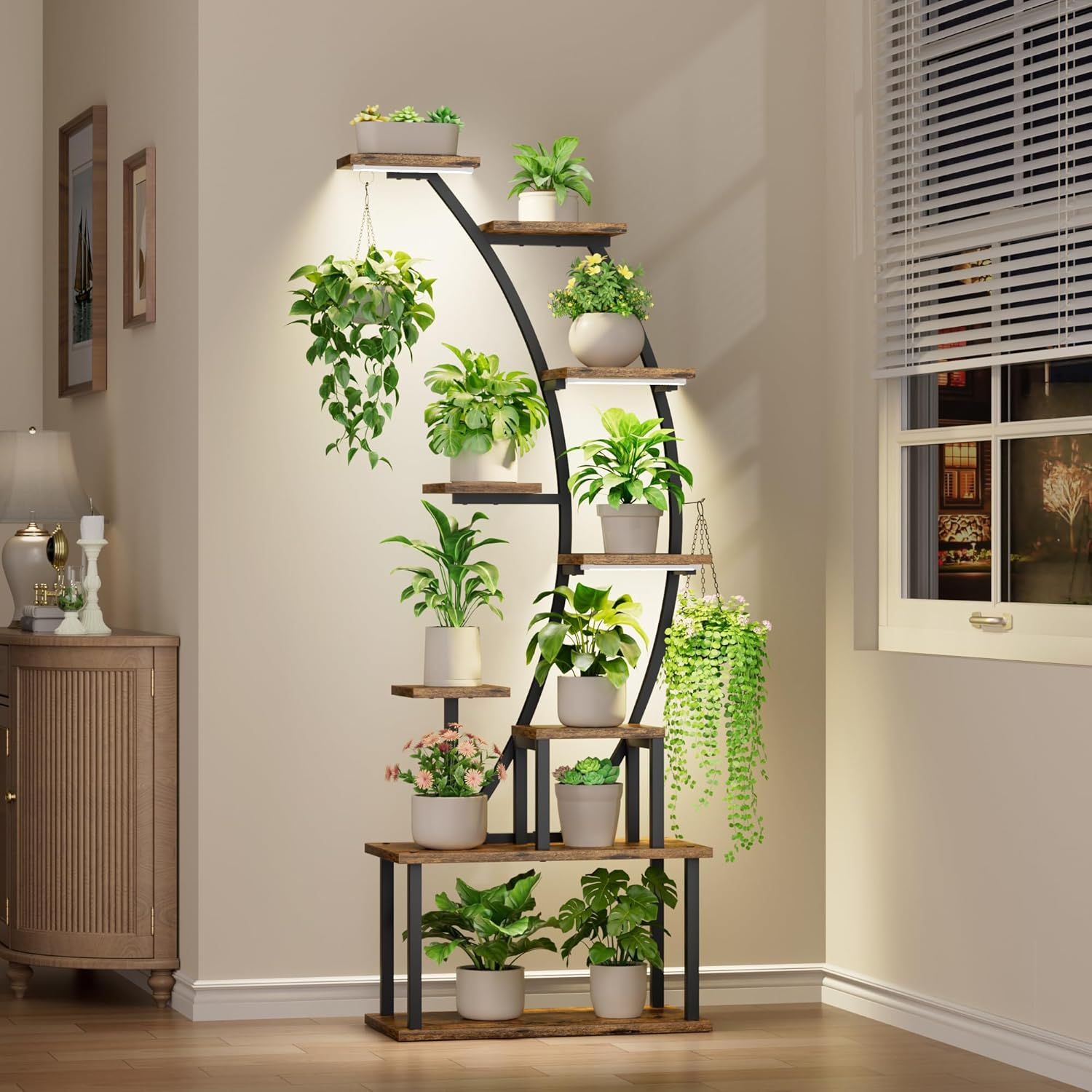 Lighting Decoration Stand - Многоярусная угловая подставка для растений с
