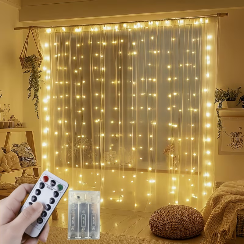 Fairy Light Curtain - Светодиодная гирлянда-кольцо 3-6 м для декора