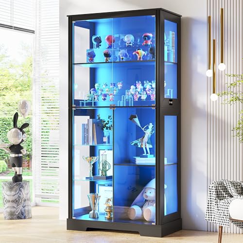 Lighting & Home Decor Studio - Стеклянная витрина 71 дюйм с RGB-подсветкой