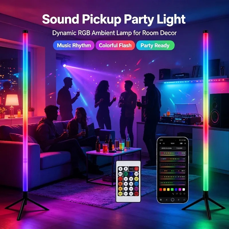 Lighting Design Decor - 2 шт. 120-см RGB-светильники для пола,