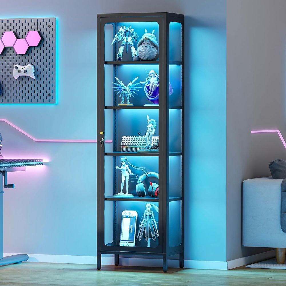 Lighting & Home Decor Studio - Стеклянная витрина 69 дюймов с замком