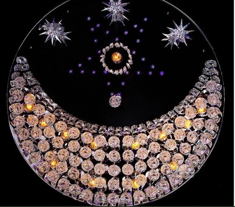 Led Moon Lamp - Светодиодные звезды, хрустальные потолочные светильники K9,