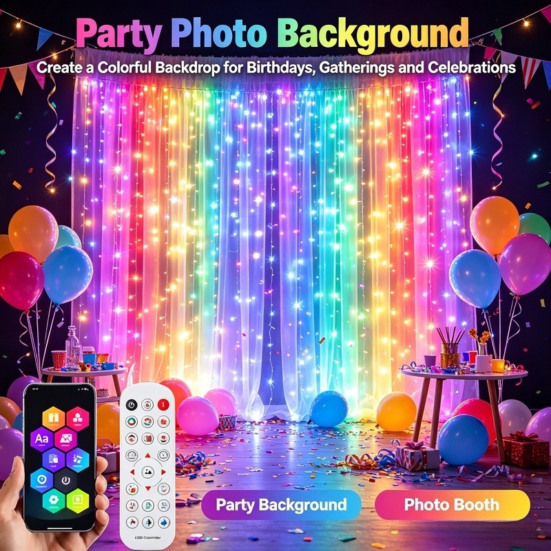 Светодиодные занавески с питан – обзор и цена Fairy Light Curtain