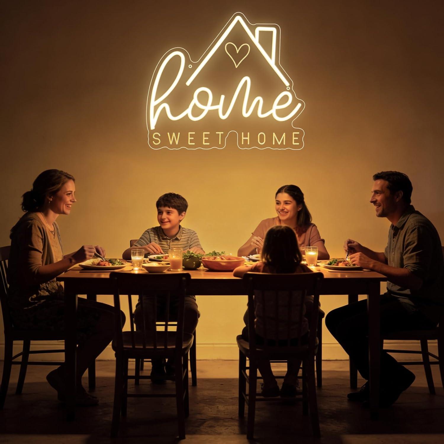 Неоновая вывеска «Sweet Home»  – обзор и цена Lighting Decor House