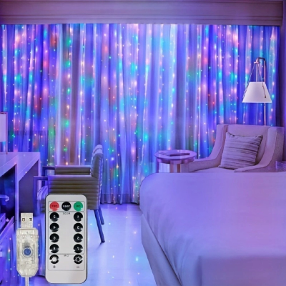 Светодиодная гирлянда-штора 3/ – обзор и цена Fairy Light Curtain
