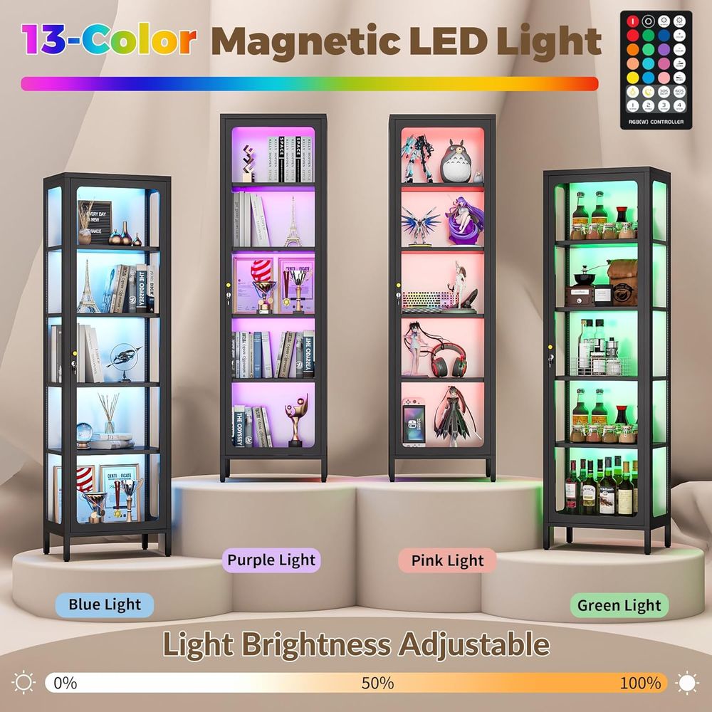 Стеклянная витрина 69 дюймов с – обзор и цена Lighting & Home Decor Studio