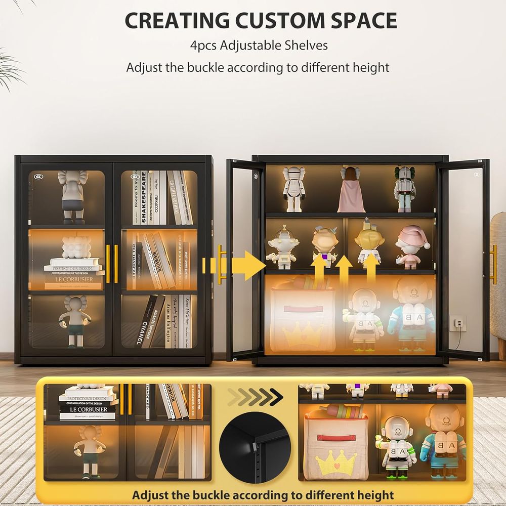 Высокий стеклянный шкаф-витрин – обзор и цена Lighting & Home Decor Studio